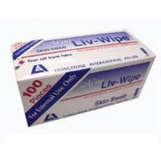Liv-Wipe Mini Alcohol Wipe 62x30mm 100Bx