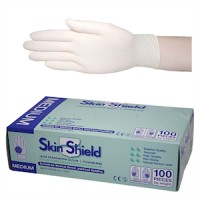 Gloves LATEX Skinshield Powder Free 100bx
